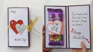 How to make Card for Chocolate Day / Greeting Card idea for Chocolate Day