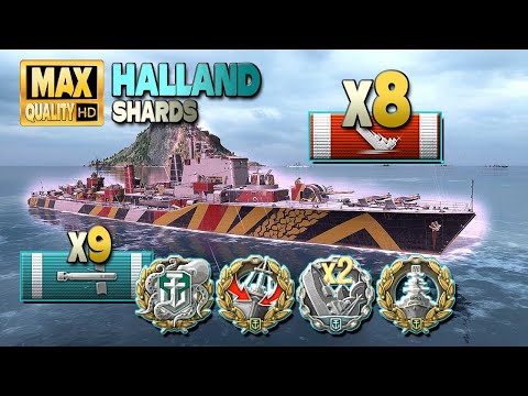 Destroyer Halland: 8 ships destroyed - World of Warships