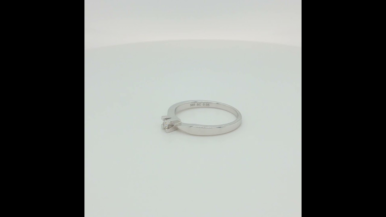 *Kleopatra ring 0,05 H-W/SI 14 kt