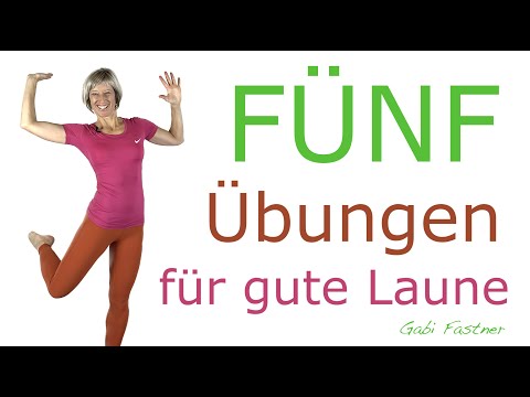5️⃣ Fünf Übungen für gute Laune in 10 min. | ohne Geräte, im Stehen