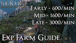 Sekiro: Shadows Die Twice - Updated Skill XP Farming Guide - Early, Mid, & Late Game
