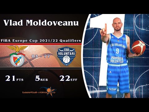 Vlad Moldoveanu Highlights vs. Benfica (Europe Cup Qualifiers)