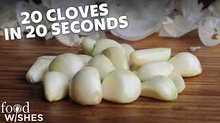 Ultimate Garlic Peeling Trick -- How to Peel 20 Cloves in 20 Seconds!