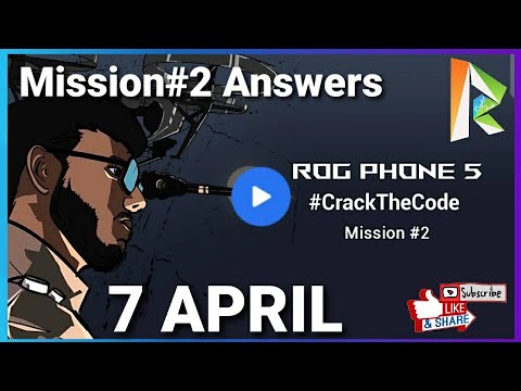 Flipkart ROG Phone 5 # Crack The Code | Mission # 2 Answers | 7 APRIL