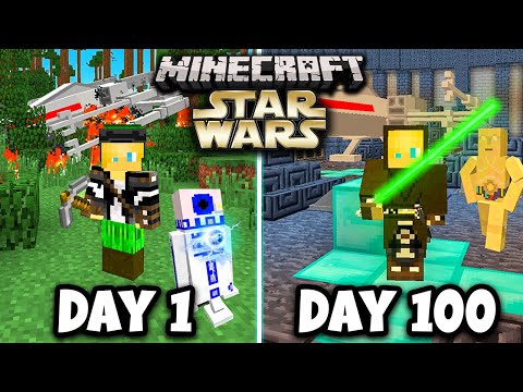 I Survived 100 days in STAR WARS Minecraft Galaxy...Here's What Happened...