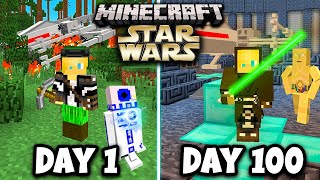 I Survived 100 days in STAR WARS Minecraft Galaxy...Here's What Happened...