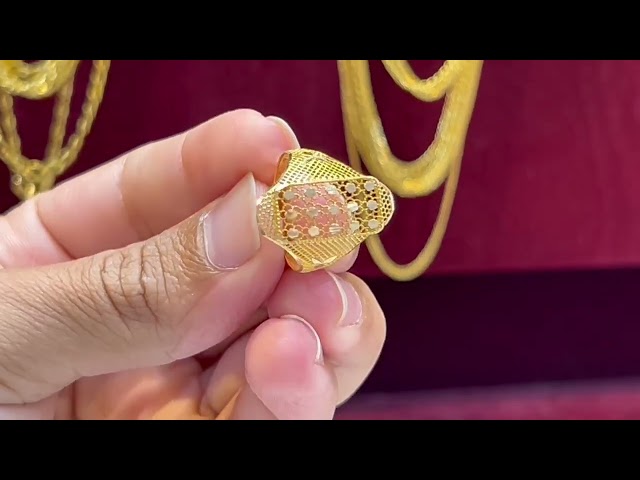 خاتم ذهب عيار 21