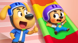 Main Perosotan dengan Aman🛝| Animasi Anak-anak | Kepala Polisi Labrador | BabyBus Bahasa Indonesia