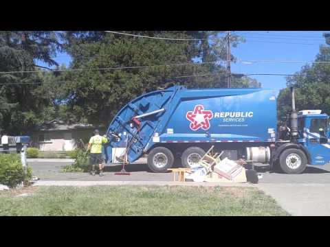 Summer neighborhood cleanup feat. Tractor & garbage truck