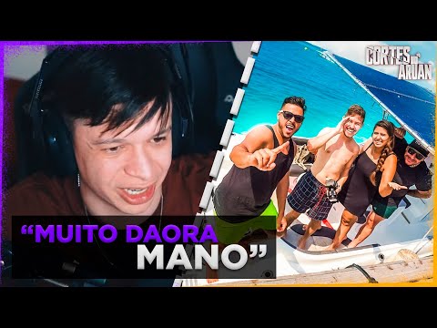 ARUAN REAGE A VLOG DE 1 HORA - VIAGEM PRA COLOMBIA COM MEUS AMIGOS - Cortes do Aruan