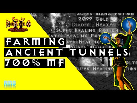 1000 Ancient Tunnel Runs - Diablo 2 - 700% MF versus 350% MF - Part 1 (500 of 1000)