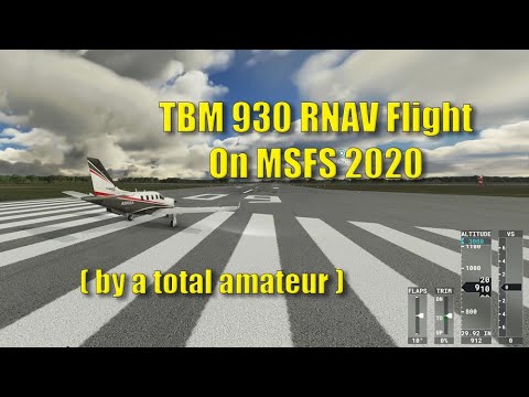 Startup and Short Flight on a TBM 930 Using RNAV (MSFS 2020)
