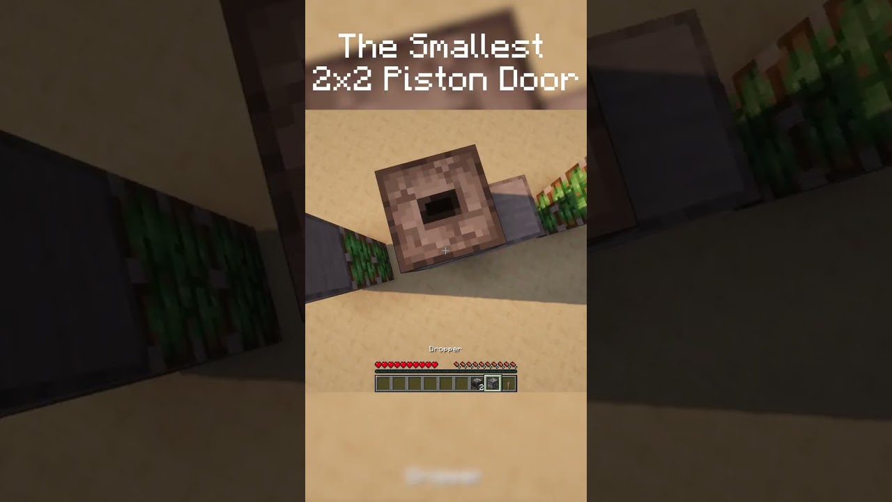 The Smallest 2x2 Piston Door | #minecraft #minecrafttutorial #redstone