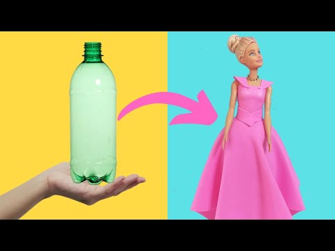 DIY VESTIDO DE FESTA PARA BARBIE feito com E.V.A e garrafa pet