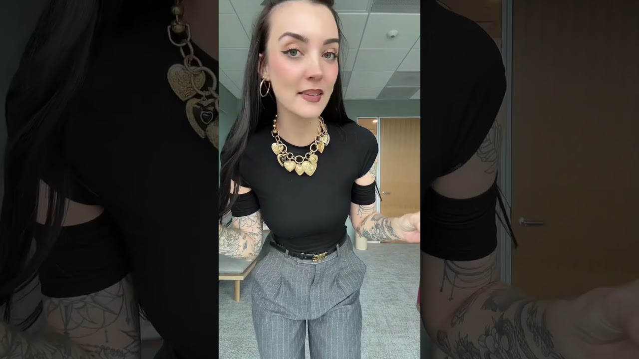 corporate goth outfit of the day 🖤 #gothstyle #ootd #gothfashion