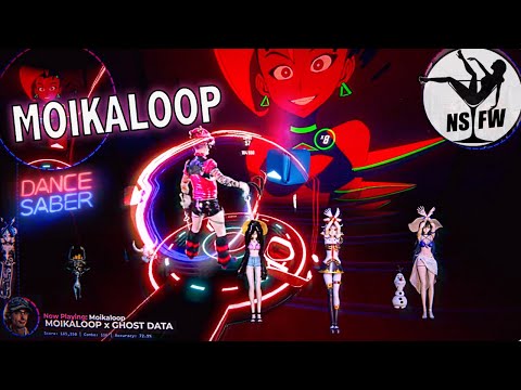 Full Bodied ⭕️ MOIKALOOP ♾️ GHOST DATA // in Beat Saber // Mixed Reality // MMD