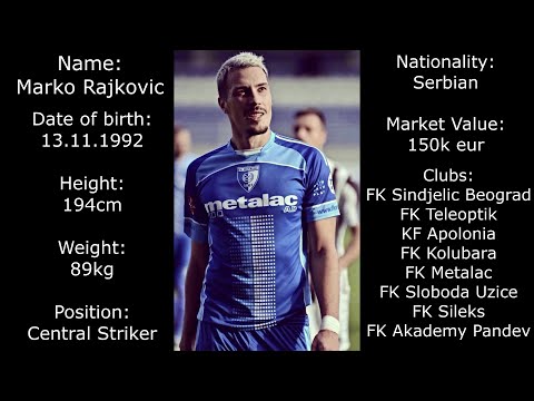 Marko Rajkovic Central Attacker 2019