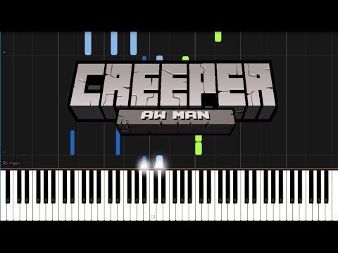 Revenge (Creeper Aw Man) - A Minecraft Parody Song by CaptainSparklez [Synthesia Piano Tutorial]