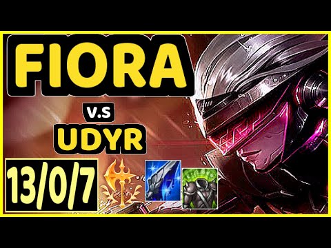 LEP (FIORA) vs UDYR - 13/0/7 KDA TOP GAMEPLAY - BR Ranked GRANDMASTER