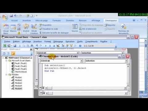 Programmation VBA - La sélection
