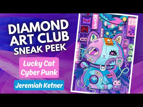 DAC Sneak Peek! "Lucky Cat Cyber Punk" by Jeremiah Ketner - Those Colors!