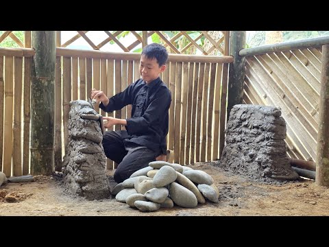 From Inanimate Pebbles to a Stunning Stove: Unexpected Creativity from River Pebbles.