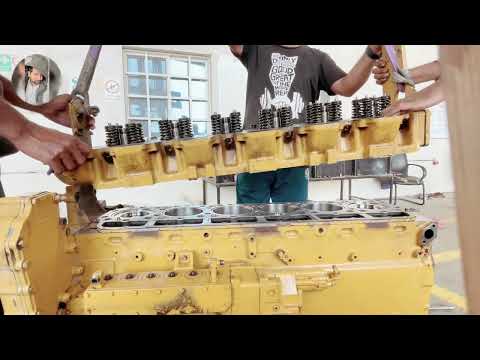 How To Install Cat 3406C Engine Cylinder Head & Bolt Torque (Part 6)