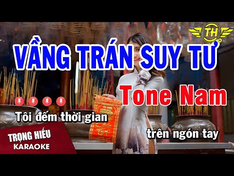 Karaoke Vầng Trán Suy Tư Tone Nam Nhạc Sống | Trọng Hiếu
