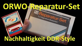 Nachhaltigkeit DDR-Style: Das ORWO Reparatur-Set für Kompaktkassetten - tape repair in GDR DDR
