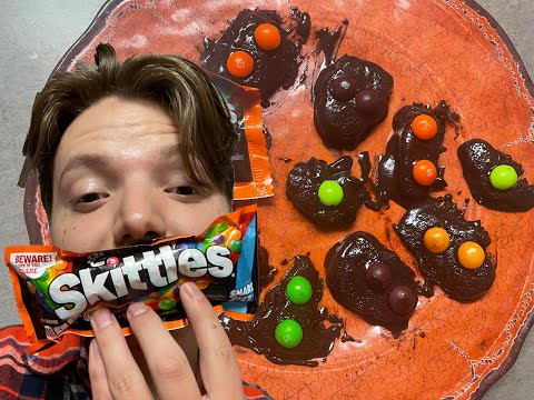 Vegan Halloween Skittles Fudge Recipe