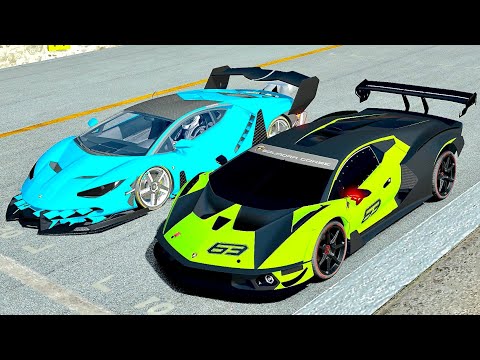 Lamborghini Essenza SCV12 vs Lamborghini Centenario GTR - Drag Race 20 KM