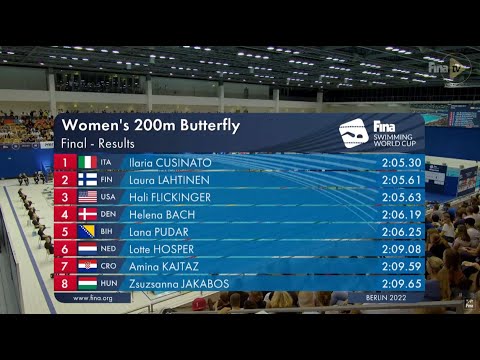 Lana Pudar finale 200m delfin 21.10.2022