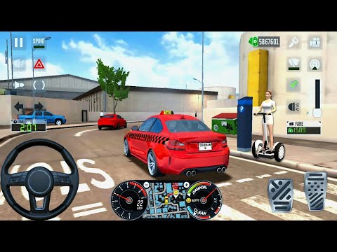 UBER DRIVING SPORTS BMW TAXI IN LA CITY DRIVER GAME - Taxi Sim 2020 3D Android IOS gameplay