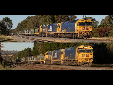 Chasing 6CM6 Grain Train in North East Victoria - G540, 8161 & X48 - 21/01/2022