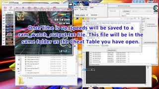 F-Zero GX - Record speedometer to text file with ram-watch-cheat-engine