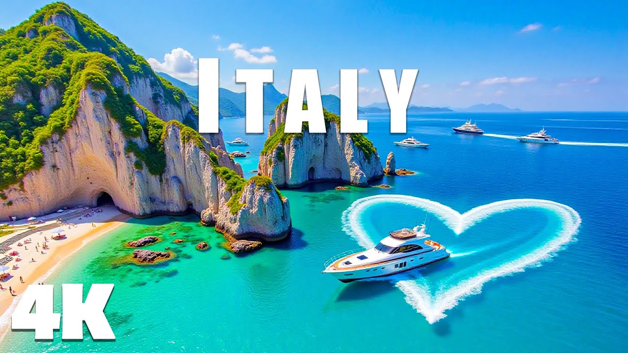 Italy 4K - Scenic Relaxation Film With Calming Music, From Romantic Cities to Scenic Landscapes