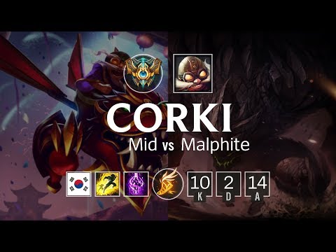 Corki Mid vs Malphite - KR Challenger Patch 8.8