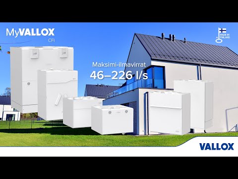 MyVallox CFi vakiovirtausominaisuus pieniin ja isoihin asuntoihin}