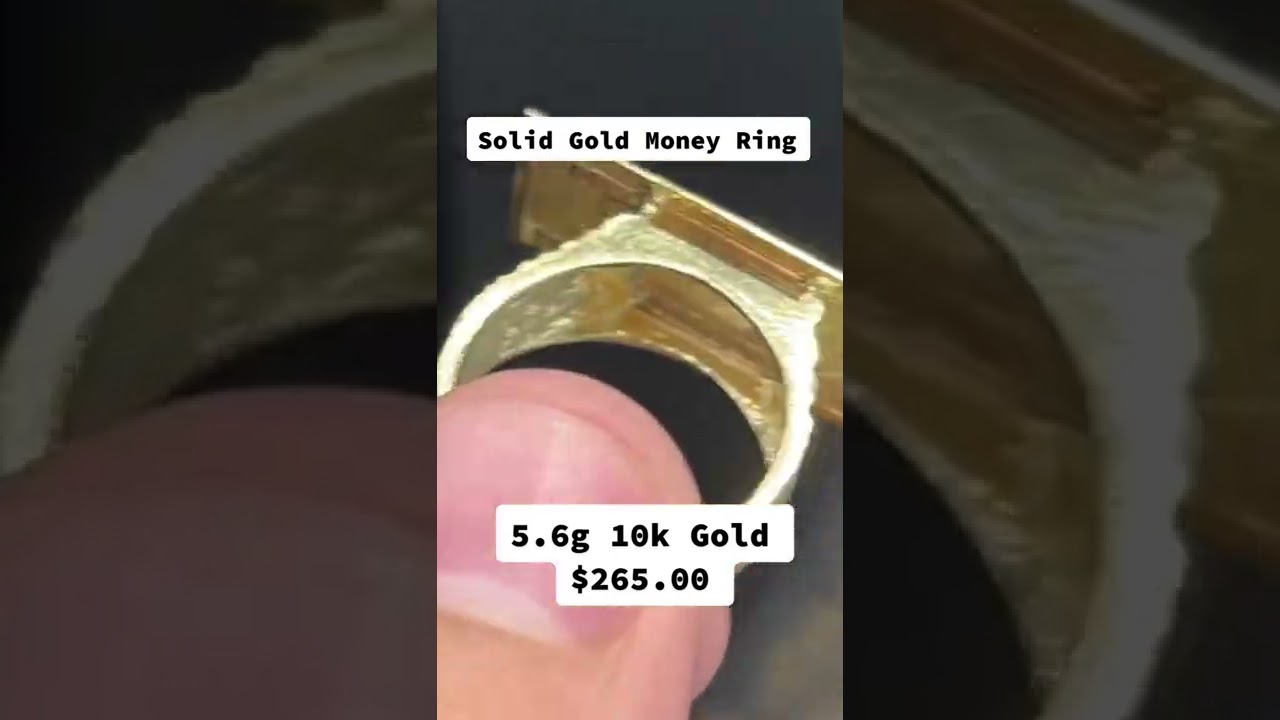 Solid Gold Money Ring by Ijaz Jewelers