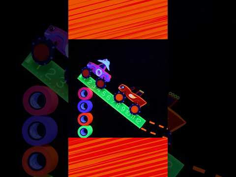 Blaze and Starla RACE as Crafted Light Riders! ⭐️ #shorts