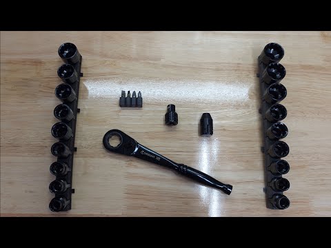 Crescent 25 Pcs Pass Thru 3/8" Drive Spline Ratchet Set - Metric and SAE