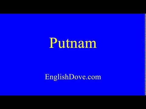 How to pronounce Putnam in American English.