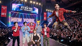 Download lagu Security Panic! BTS's Taehyung Jumps Off Stage And Does The Unexpected At His 2nd New York Concert! mp3