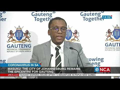 Bandile Masuku talks on COVID 19 in Gauteng