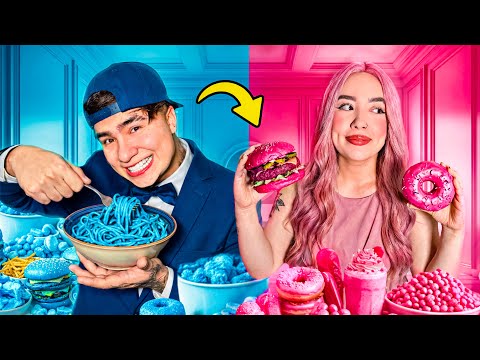 24 HOURS EATING ONLY ONE COLOR