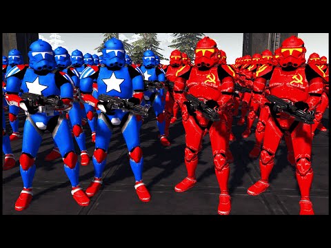 Capitalist Clones Hunt Communist Clones!? - Men of War: Star Wars Mod Battle Simulator