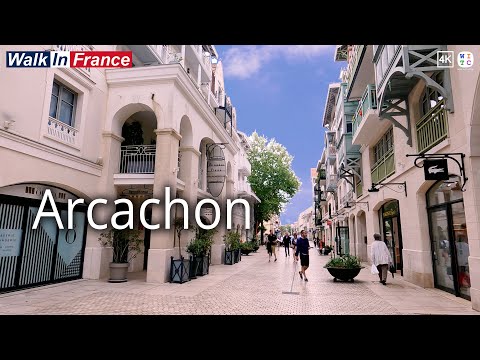 Arcachon city center (4K) | France Walking Tour