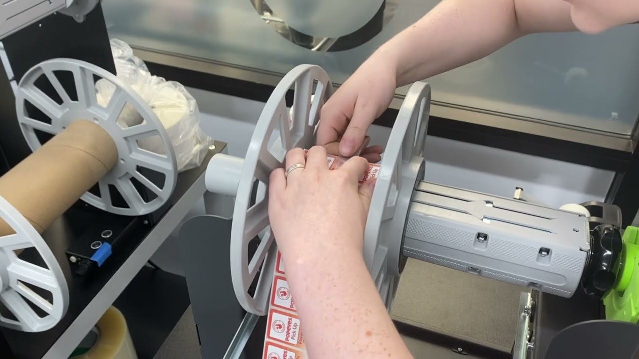 Roll Labels - Printing Pre-cut Labels and Loading Onto Label Rewinder