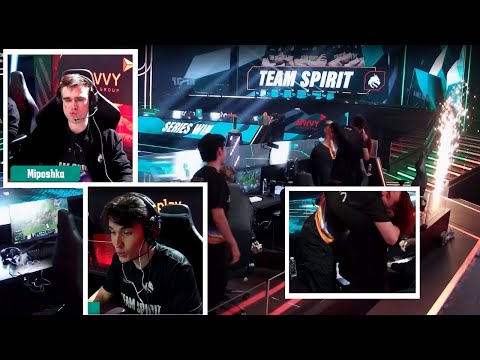 Yatoro hugs larl after beating Team Liquid 2-1 series