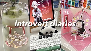 introvert diaries 🎂🍵 making matcha latte, 19th birthday, demon slayer cafe, genshin